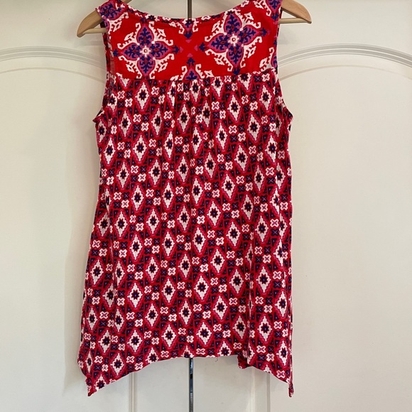 Anthropologie Akemi + Kim red, blue, white tank top. - Picture 3 of 8